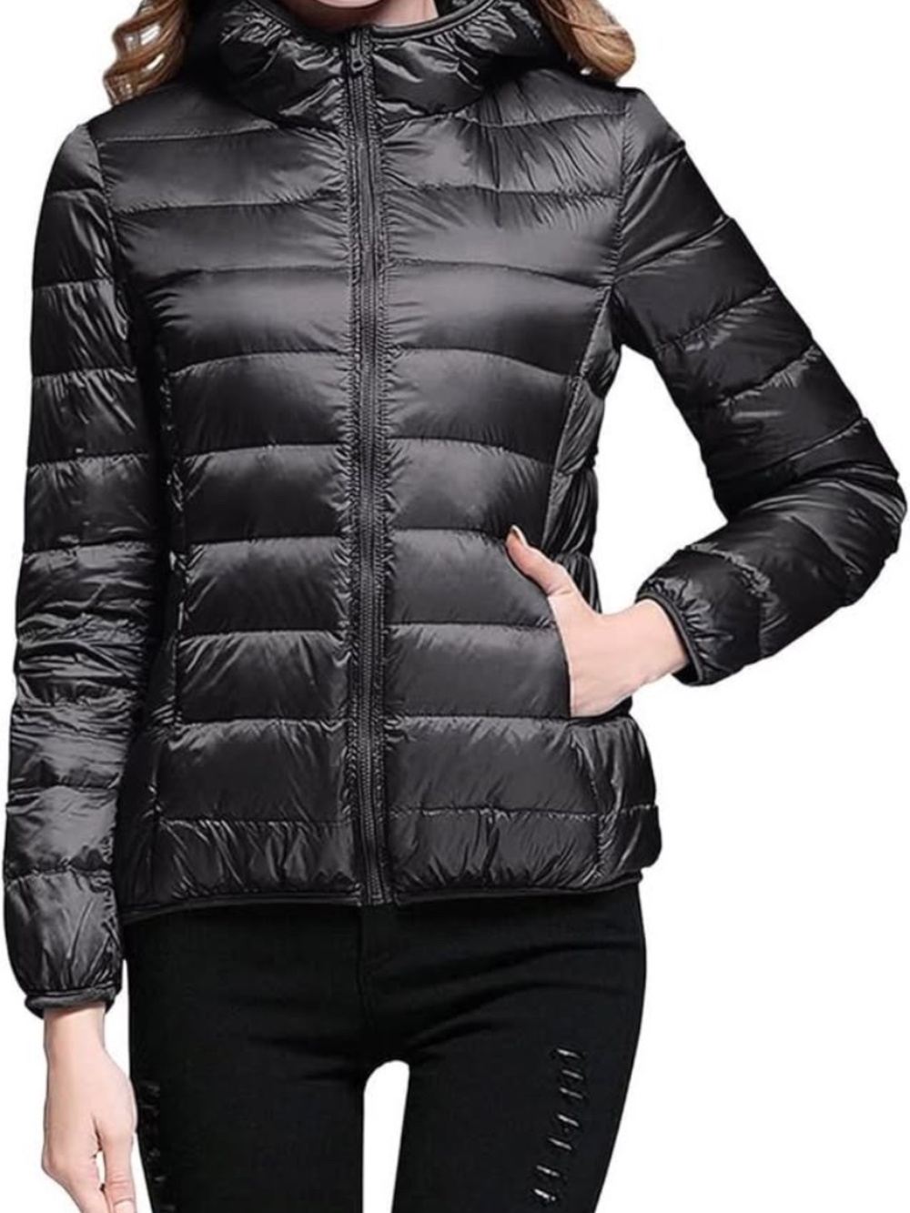 Winter Down Puffer Jacket Packable Lightweight Thermal Jacket 4X